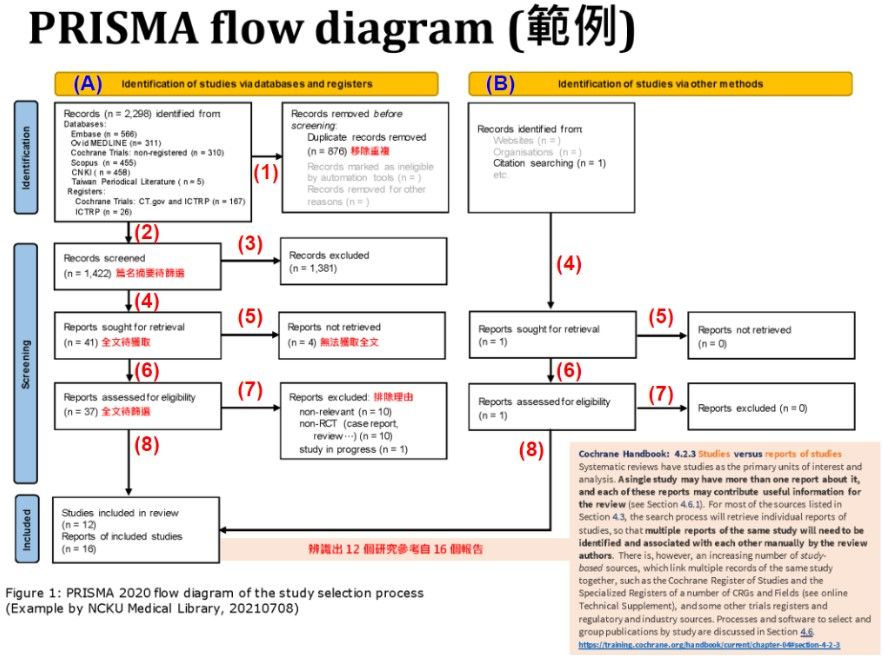 PRISMA flow diagram 範例